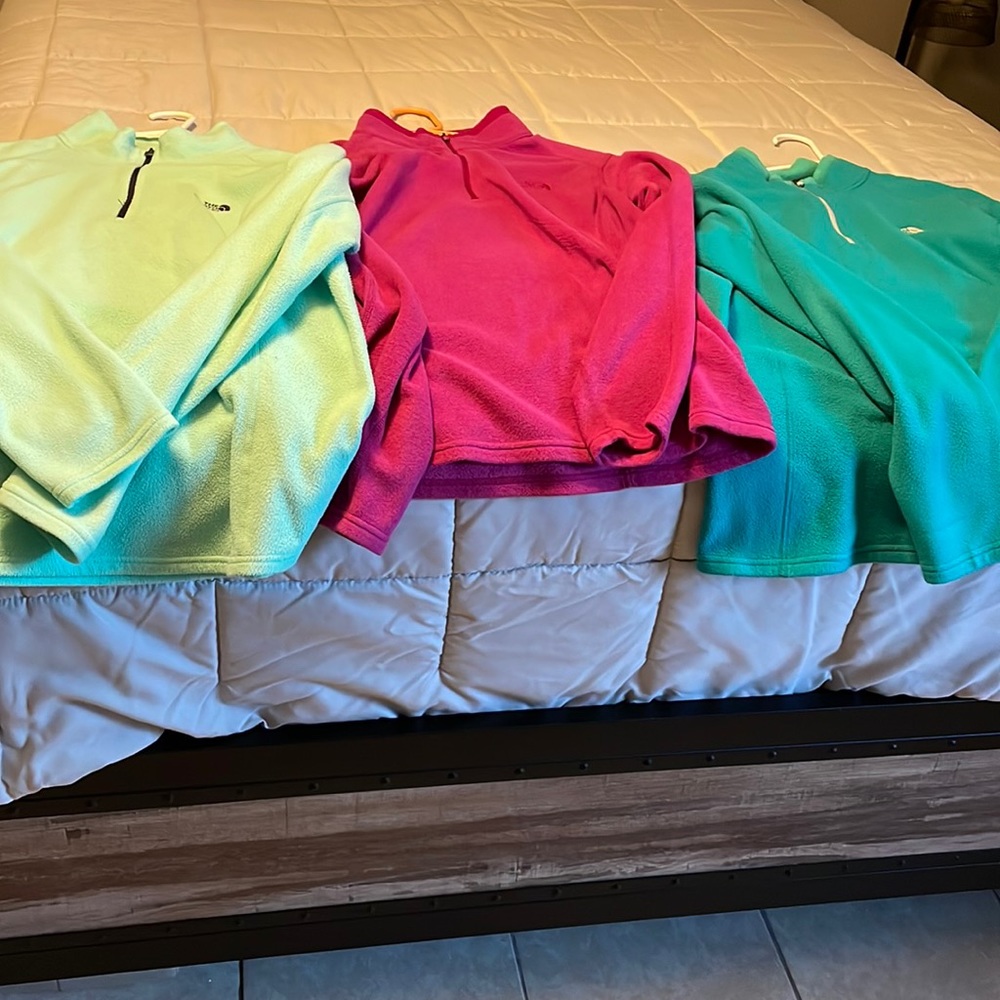 North Face Fleece Pullover Bundle of  three